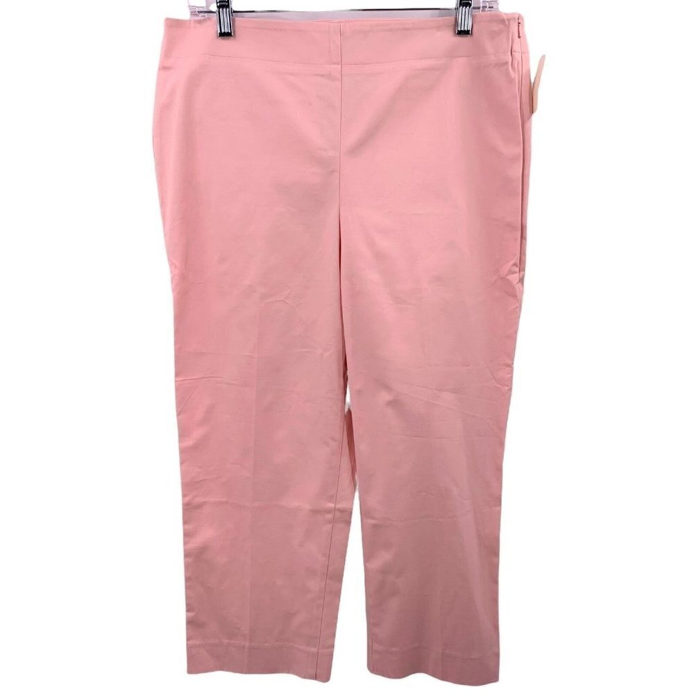 NWT Talbots Light Pink Cotton Heritage Fit Cropped Ankle Pants Size 10